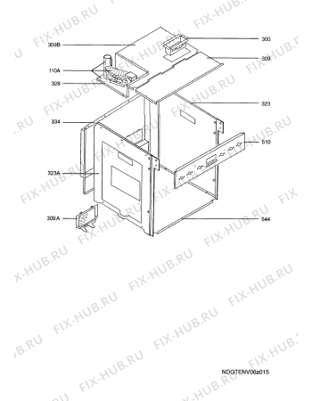 Взрыв-схема плиты (духовки) Aeg Electrolux E3050-6-M - Схема узла Housing 001